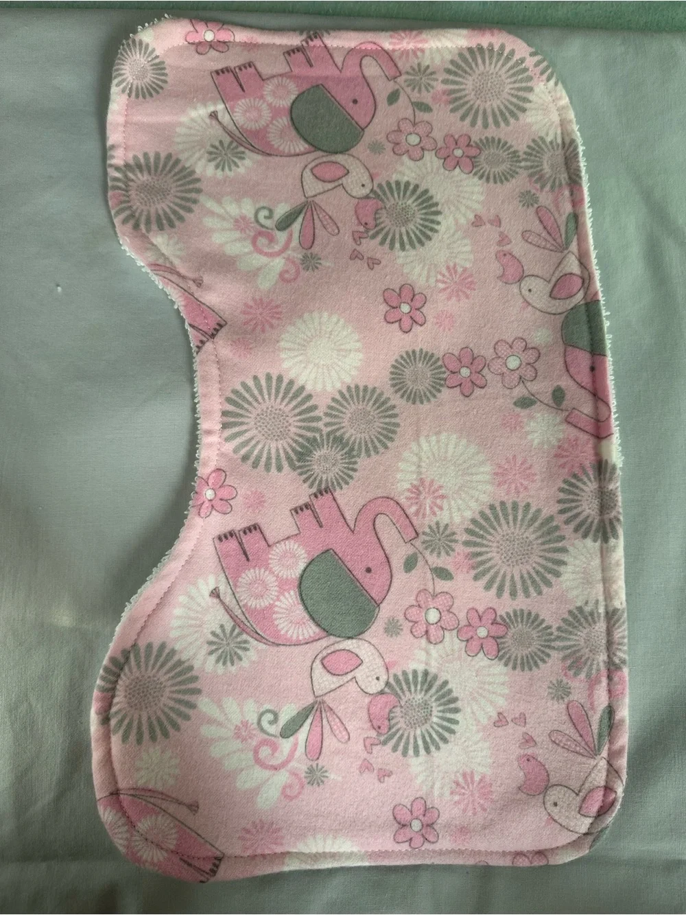 Handmade Elephant burp cloth